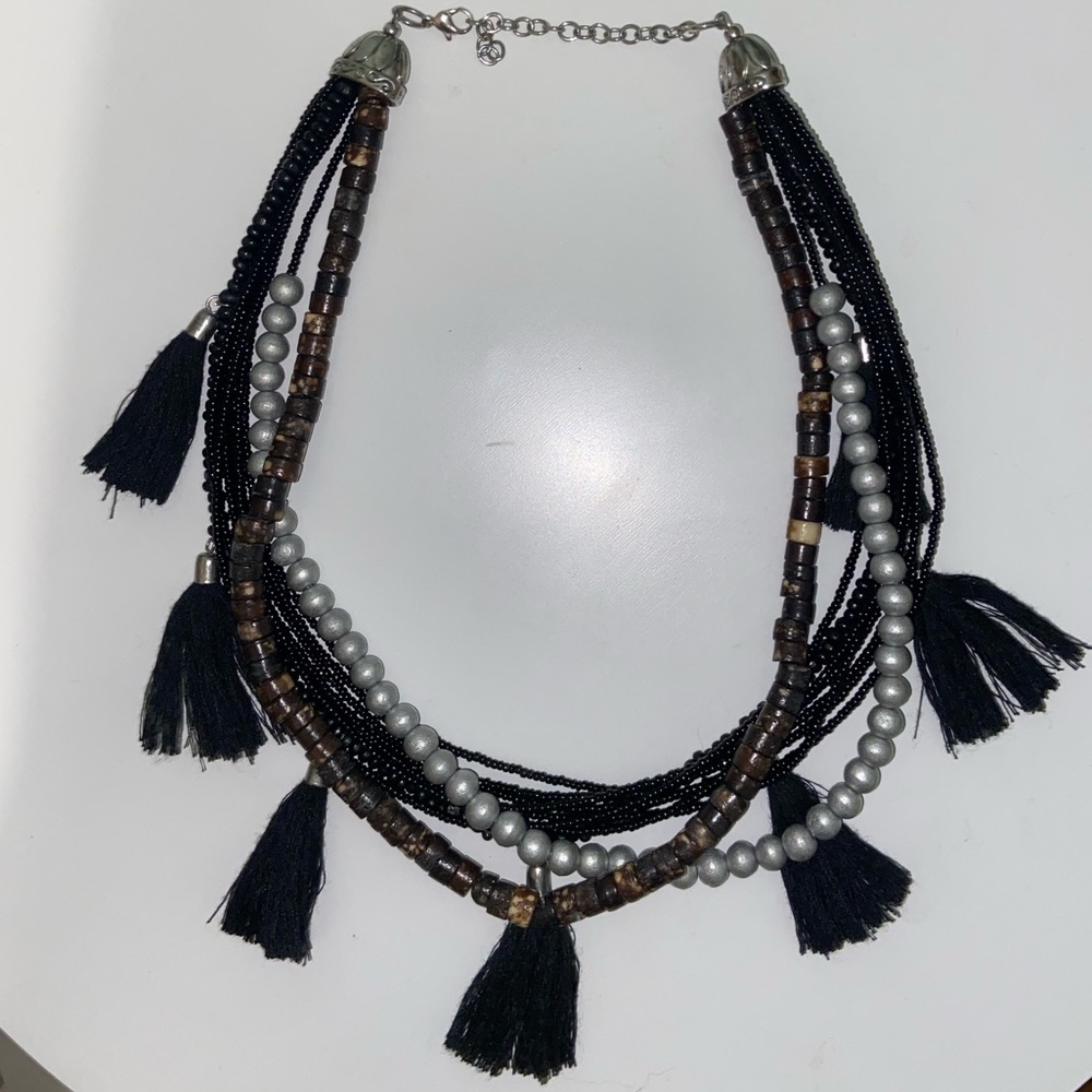 Boho Fringe Tassel Beaded Necklace - World Market